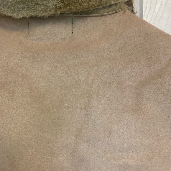 Barrage Authentic Faux Fur Shearling Vest Tan Beige Size Large - Picture 5 of 15